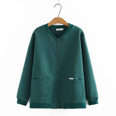 Sieviešu apģērbi Jaka Liela izmēra rudens ziemas virsdrēbes Jauns ikdienas stepēts mētelis sieviešu beisbola formas tērps