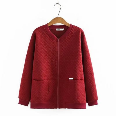 Sieviešu apģērbi Jaka Liela izmēra rudens ziemas virsdrēbes Jauns ikdienas stepēts mētelis sieviešu beisbola formas tērps