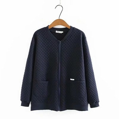 Sieviešu apģērbi Jaka Liela izmēra rudens ziemas virsdrēbes Jauns ikdienas stepēts mētelis sieviešu beisbola formas tērps