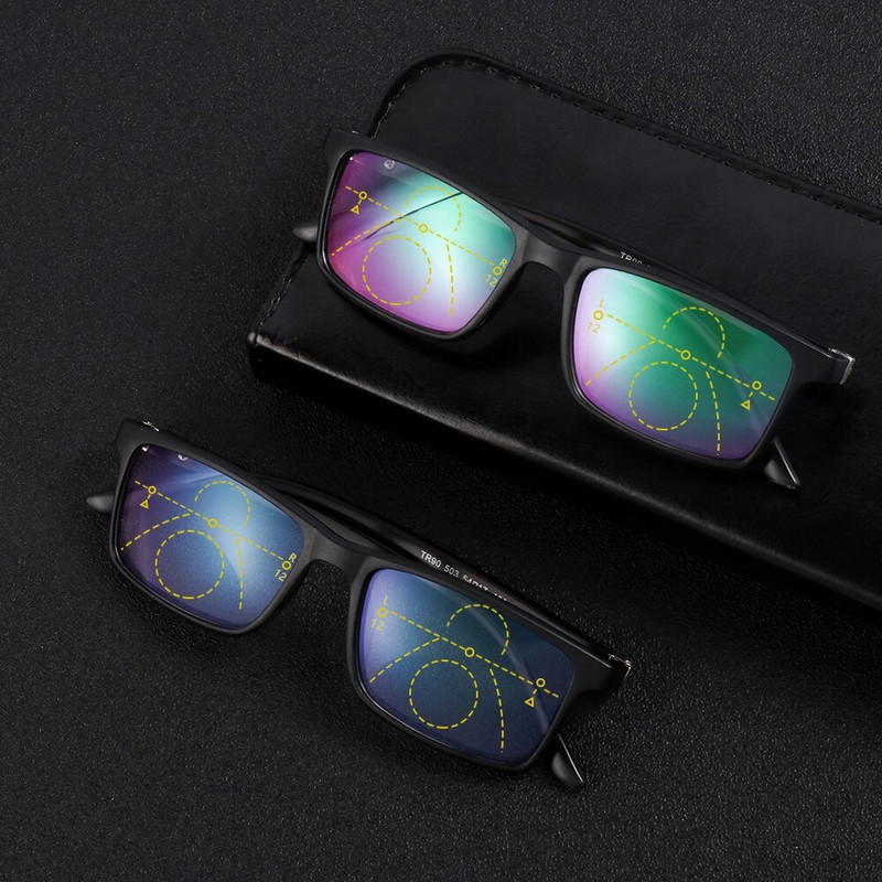 Progresszív bifokális olvasószemüvegek Kék fény elleni presbyopia szemüvegek közeli távollátás szemüvegek Hyperopia dioptria +1,0-4,0