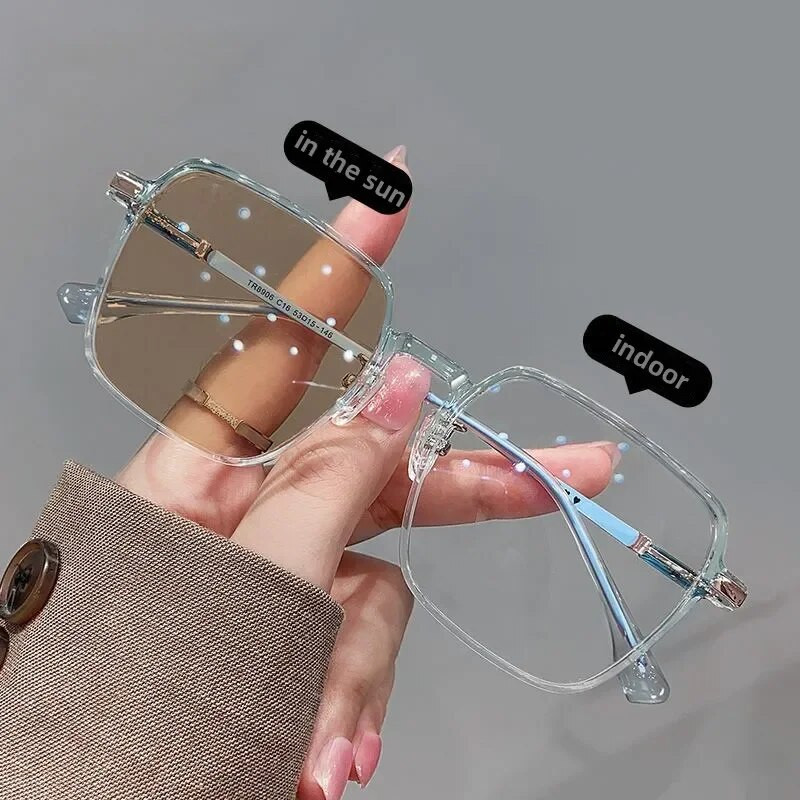 New Style Photochromic Myopia Γυαλιά Ανδρικά Γυναικεία Γυαλιά Οράσεως Αντι UV Γυαλιά ηλίου Πολυτελή κοντόφθαλμα γυαλιά 0~-6,0