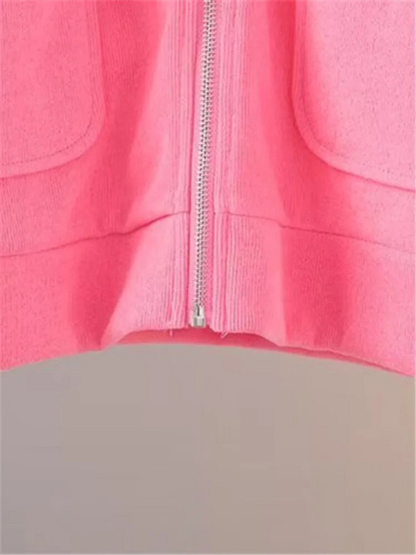 Liela izmēra sieviešu apģērbu statīva apkakle pavasara un rudens mētelis ar garām piedurknēm ikdienas jaka ar rāvējslēdzējiem un kabatām krūtīgai dāmai