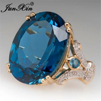 Луксозен женски пръстен с голям черен камък, модни сватбени пръстени със сребърен цвят и циркон за жени, годежен пръстен за булчинска любов
