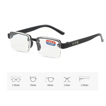 Ανδρικά γυαλιά ανάγνωσης φακών HD μόδας με στρογγυλό κρύσταλλο σκελετό Γυαλιά πρεσβυωπίας Γυαλιά οράσεως Retro κατά της κούρασης Συνταγογραφούμενα γυαλιά
