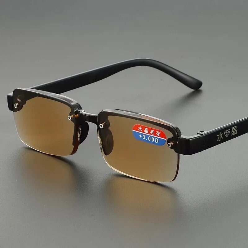 Ανδρικά γυαλιά ανάγνωσης φακών HD μόδας με στρογγυλό κρύσταλλο σκελετό Γυαλιά πρεσβυωπίας Γυαλιά οράσεως Retro κατά της κούρασης Συνταγογραφούμενα γυαλιά