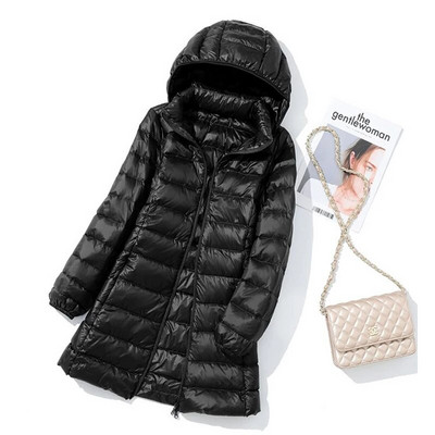 SEDUTMO téli hosszú női pehelykabát, nagy méretű, 5XL ultrakönnyű vékony pufferkabát vékony alkalmi, eltávolítható kapucnis Parka ED1580