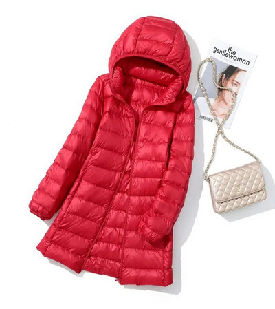 SEDUTMO téli hosszú női pehelykabát, nagy méretű, 5XL ultrakönnyű vékony pufferkabát vékony alkalmi, eltávolítható kapucnis Parka ED1580
