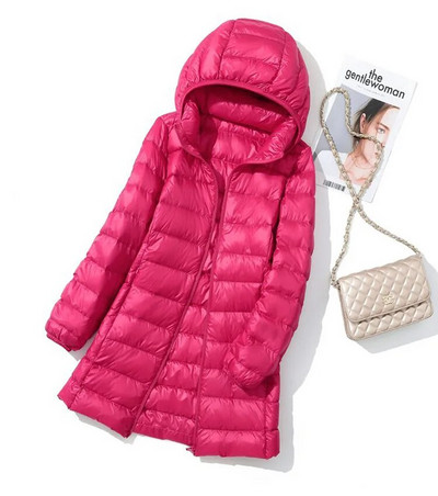 SEDUTMO téli hosszú női pehelykabát, nagy méretű, 5XL ultrakönnyű vékony pufferkabát vékony alkalmi, eltávolítható kapucnis Parka ED1580