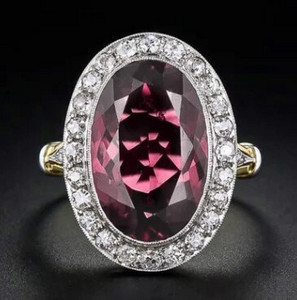 Fashion Iced Out Hip Hop Δαχτυλίδι Χρυσό Χρώμα Κυβικό Ζιργκόν Μεγάλη Κόκκινη Πέτρα Προσωπικότητα Μόδα Ανδρικά Γυναικεία Κοσμήματα Λάτρης Δώρο Z3C173