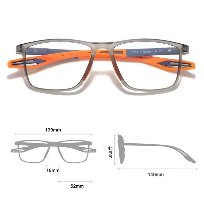 Ochelari unisex ultraușori din silicon TR sport pentru miopie, anti lumină albastră pentru bărbați, baschet, anti-vărsare, ochelari cu prescripție
