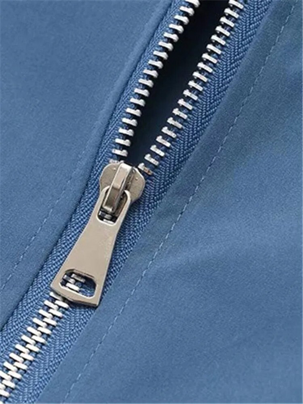 Liela izmēra sieviešu apģērbi pavasara un rudens vidēja garuma ikdienišķa jaka ar kapuci, rāvējslēdzēja stils vienkrāsains plāns ikdienas trenčs