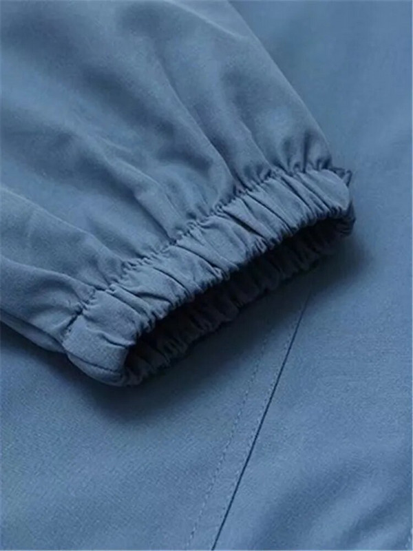 Liela izmēra sieviešu apģērbi pavasara un rudens vidēja garuma ikdienišķa jaka ar kapuci, rāvējslēdzēja stils vienkrāsains plāns ikdienas trenčs