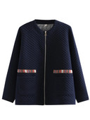 Γυναικείο μπουφάν Plus Size Φθινοπωρινό Χαλαρό Καπιτονέ παλτό με λεπτή λαιμόκοψη Γυναικεία εξωτερικά ενδύματα 6025