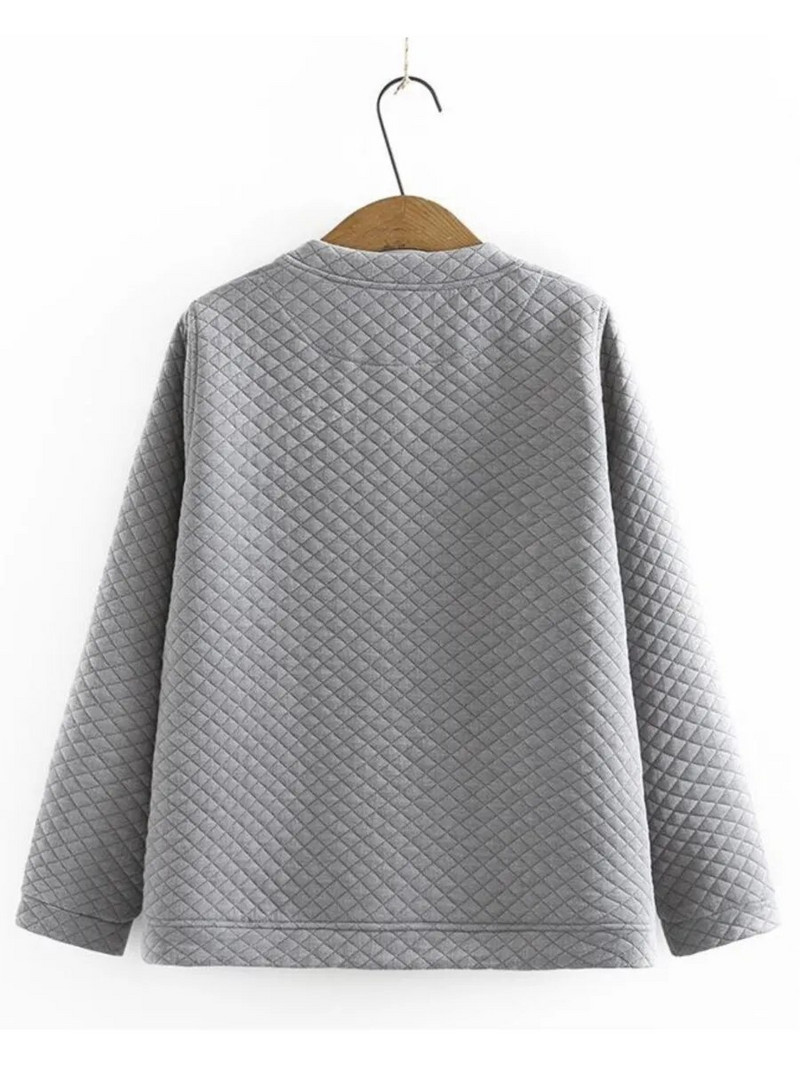 Γυναικείο μπουφάν Plus Size Φθινοπωρινό Χαλαρό Καπιτονέ παλτό με λεπτή λαιμόκοψη Γυναικεία εξωτερικά ενδύματα 6025