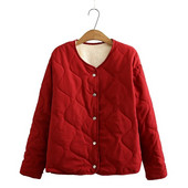 Γυναικείο Parka Plus Size Χειμερινό νέο 2020 Απλό μάλλινο παλτό με επένδυση Λεπτό σακάκι με λαιμόκοψη V