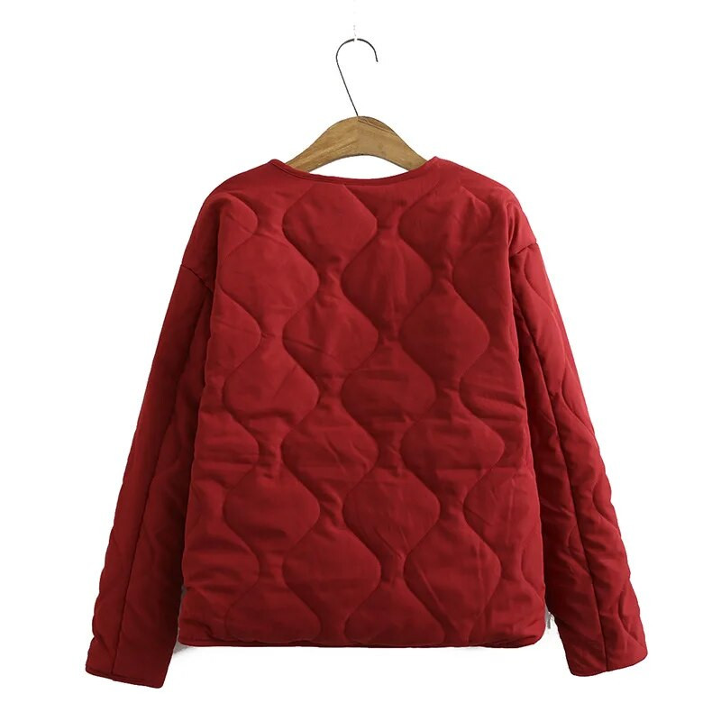 Γυναικείο Parka Plus Size Χειμερινό νέο 2020 Απλό μάλλινο παλτό με επένδυση Λεπτό σακάκι με λαιμόκοψη V