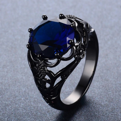 Boho zili violeti rozā sarkani akmens apaļas kāzu lentes sievietēm vīriešu varavīksnes cirkons melnā zelta krāsā saderināšanās gredzeni sievietēm vīriešiem