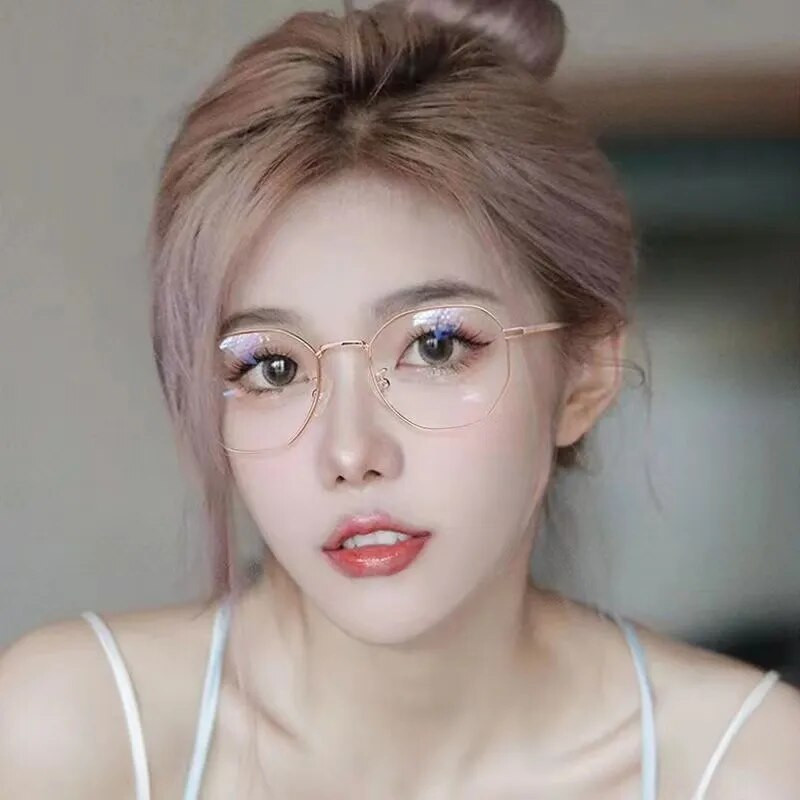 Luksuslikud lühinägelikkusprillid Klassikalised vanad antisinised heledad prillid Naiste meeste miinusdioptritega prillid, retseptiga 0 -0,5 kuni -6,0