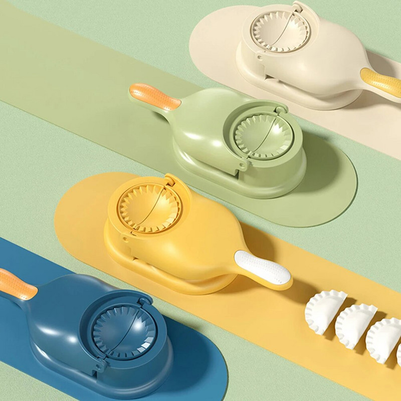 2 viename koldūnų presas „Pasidaryk pats“ koldūnų spaudimo rankinis koldūnų modeliavimo aparato rinkinys tešlos slėginės formos mašinos presavimo įrankių forma virtuvei