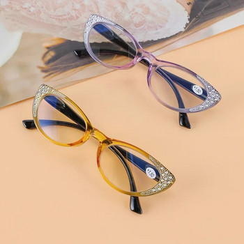 BEGREAT Diamond Cat Eye Reading Glasses Women Vintage Frame Multicolor Designer Fashion Presbyopic Eyewear Diopte+175 +225 +275