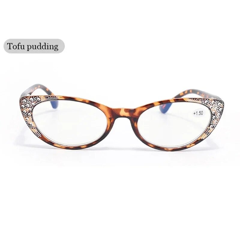 BEGREAT Diamond Cat Eye Reading Γυαλιά Γυναικεία Vintage Σκελετός Πολύχρωμη Σχεδιαστής Μόδα Presbyopic Γυαλιά Diopte+175 +225 +275