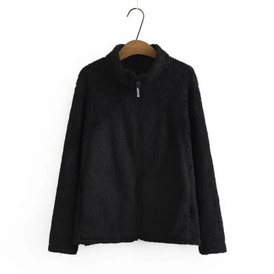 BISENMADE Plus Size γυναικεία φθινοπωρινά παλτό 2020 Νέο φαρδύ χειμωνιάτικο βελούδινο μπουφάν