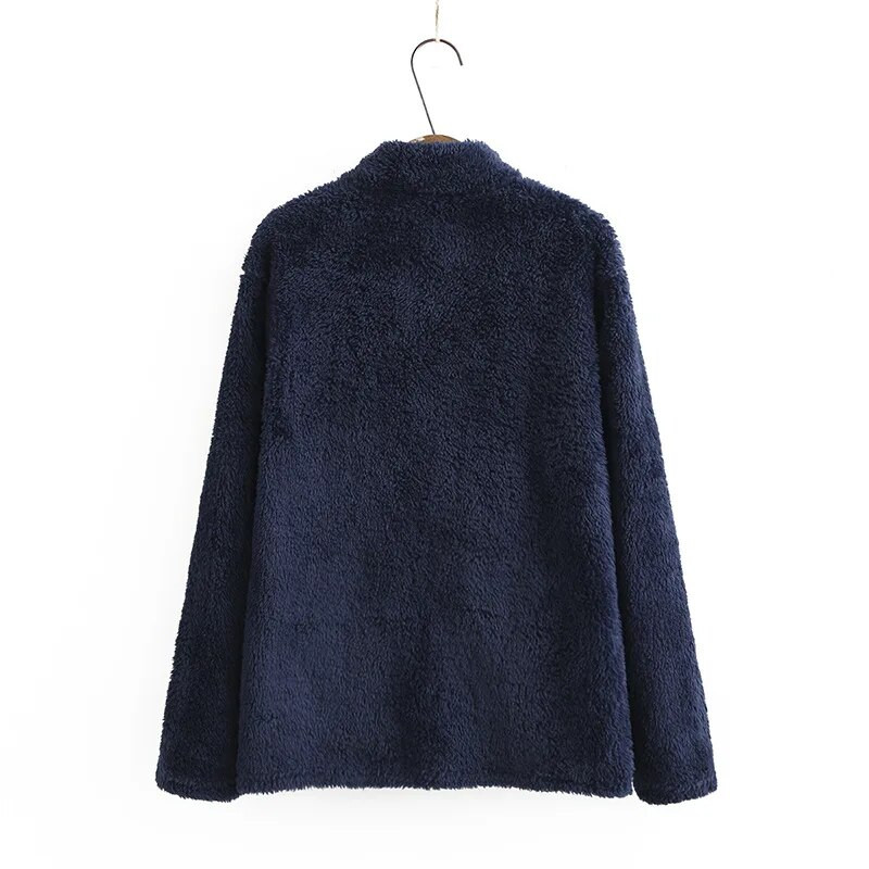 BISENMADE Plus Size γυναικεία φθινοπωρινά παλτό 2020 Νέο φαρδύ χειμωνιάτικο βελούδινο μπουφάν