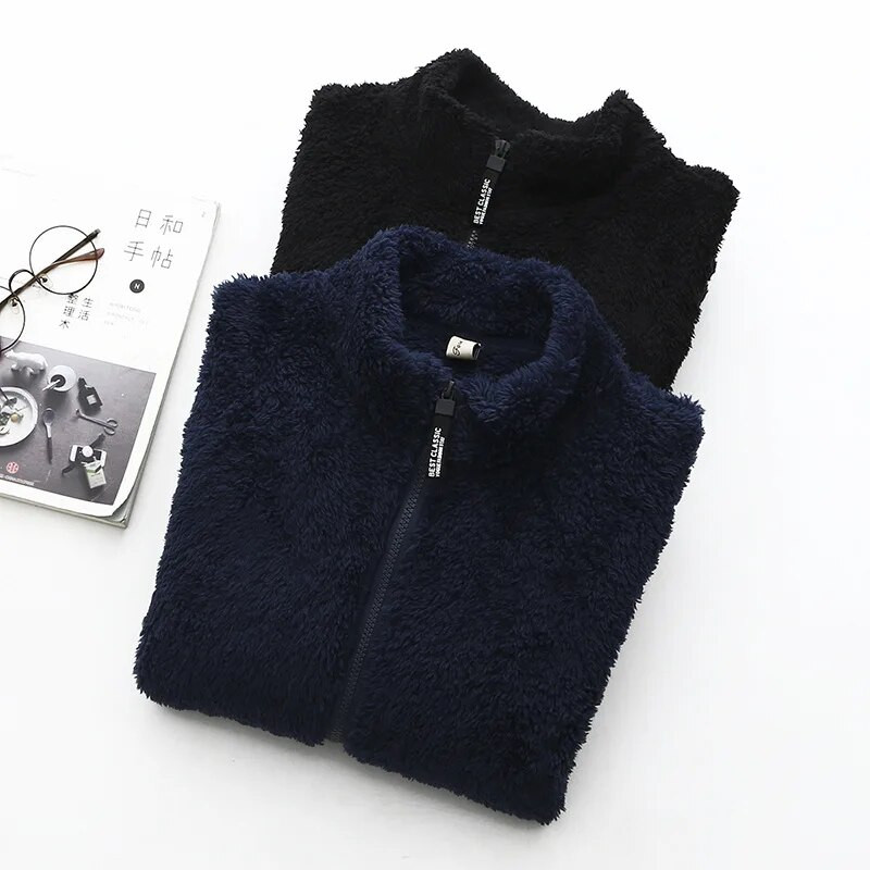 BISENMADE Plus Size γυναικεία φθινοπωρινά παλτό 2020 Νέο φαρδύ χειμωνιάτικο βελούδινο μπουφάν