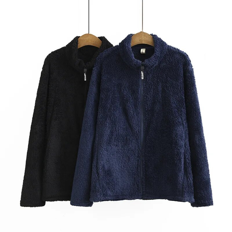 BISENMADE Plus Size γυναικεία φθινοπωρινά παλτό 2020 Νέο φαρδύ χειμωνιάτικο βελούδινο μπουφάν