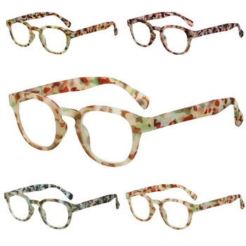 Turzing στρογγυλά γυαλιά ανάγνωσης Γυναικεία γυαλιά ανάγνωσης Γυαλιά ανάγνωσης με άνοιξη μεντεσέδες για γυναικεία γυαλιά με μοτίβο εκτύπωσης