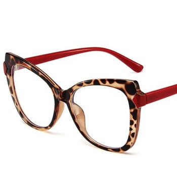 Γυναικεία γυαλιά ανάγνωσης ματιών πολυτελείας μάρκας γάτας 2024 Vintage γυαλιά TR90 Computer Blue Protection Glasses Leopard Red