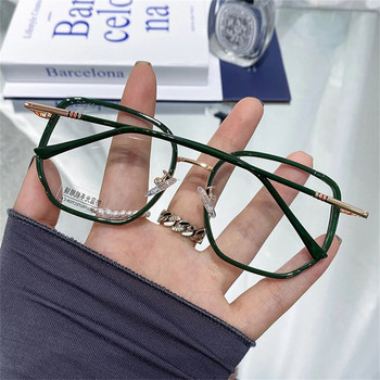 Elbru Извънгабаритни квадратни очила за късогледство Дамски мъжки модни блокови синя светлина Оптични очила за късогледство с рецепта 0-0,5-1-1,25-6