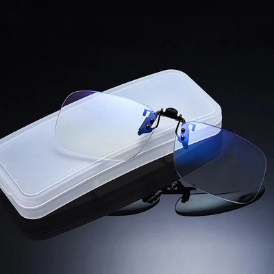 NONOR Unisex Clip on Anti Blue Light Lasīšanas brilles Lupas Sievietēm Vīriešiem Bez apmales Pārnēsājamas Presbyopia Brilles Klipsis Objektīvs