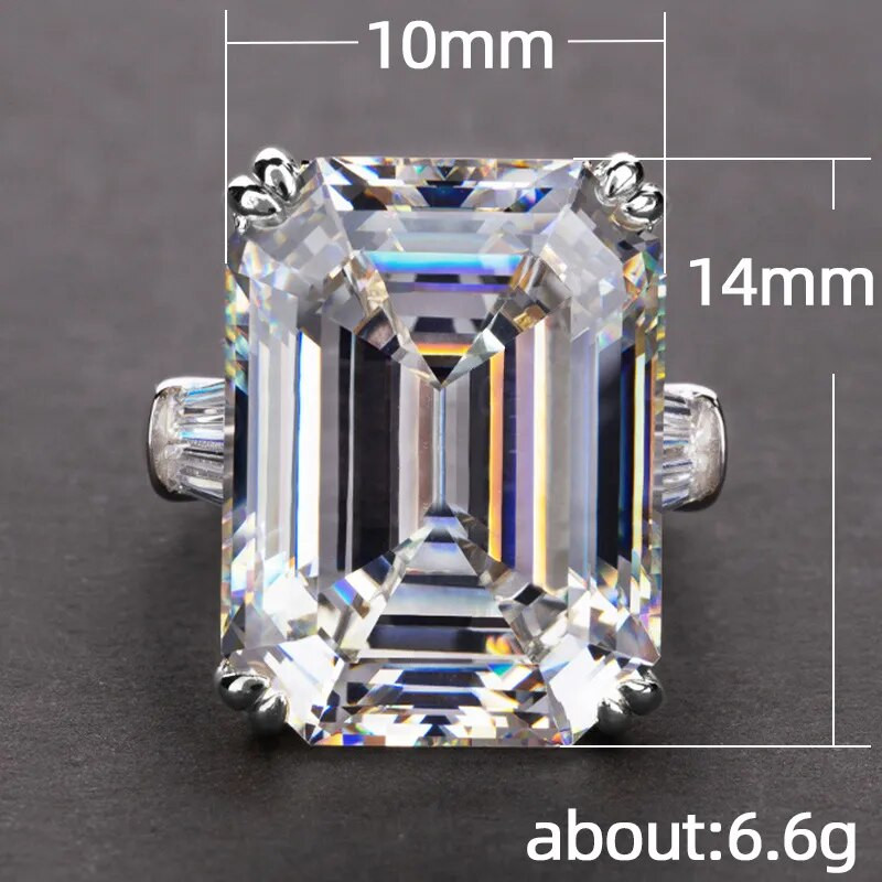 Huitan Luxusný Solitaire Veľký obdĺžnik CZ Dámsky snubný prsteň Zásnubný prsteň Večerná párty Elegantné dámske módne šperky Darčeky