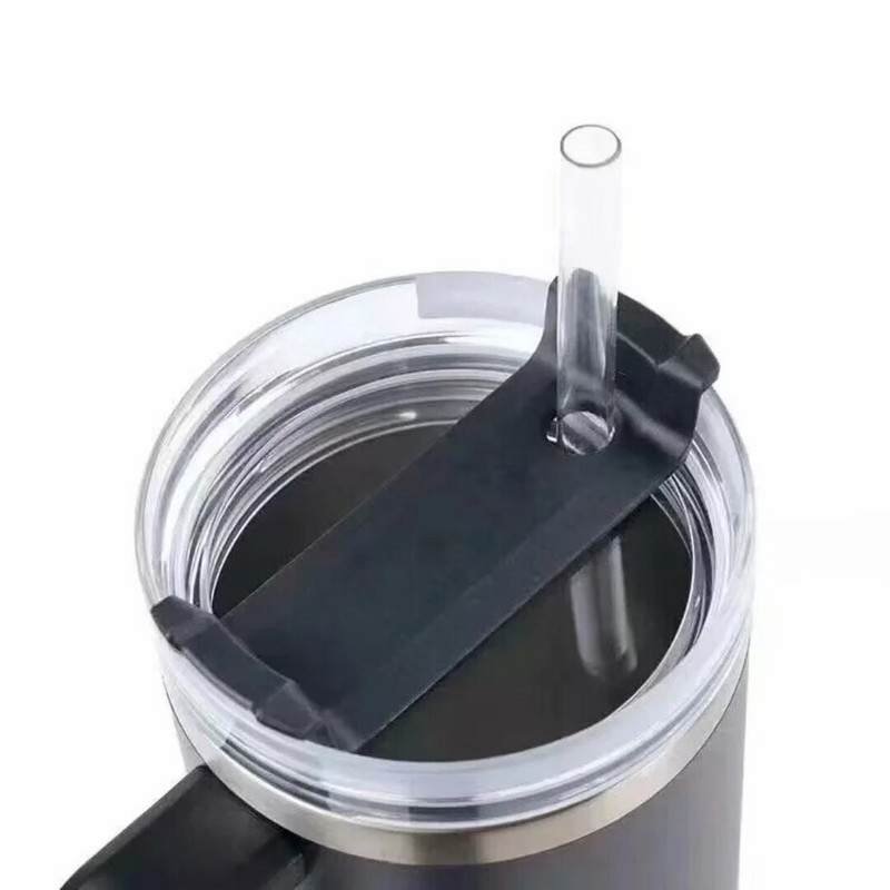 Namų lauko gėrimų indai 40OZ didelės talpos nerūdijančio plieno kavos puodelis automobilyje šiaudų vakuuminėje kolboje nešiojamas vandens butelis su rankena