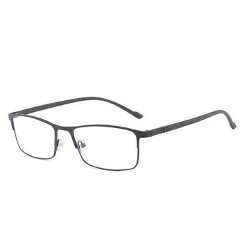 Очила за късогледство Мъжки очила за четене против синя светлина Дамски бизнес очила с пълна рамка от неръждаема стомана със степен 0 до -6.0