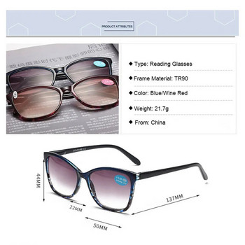 Floral γυαλιά ηλίου ανάγνωσης γυναικεία γυαλιά ηλίου καφέ φακοί γυαλιά ηλίου Prebyopia Spectacles Γυαλιά Γυαλιά Γυαλιά με Διόπτρα +1,0 έως + 4,0