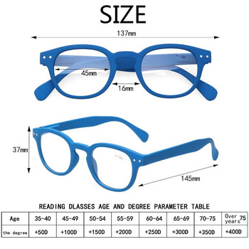 Стилни качествени очила за четене Henotin с кръгла рамка с пружинни панти Четци Модни мъжки и дамски очила за четене