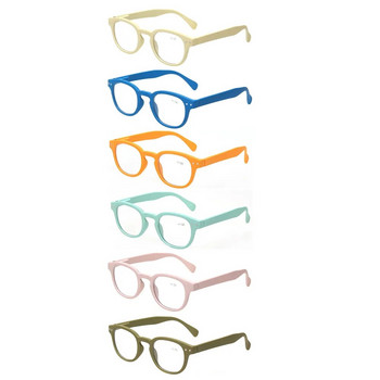 Стилни качествени очила за четене Henotin с кръгла рамка с пружинни панти Четци Модни мъжки и дамски очила за четене