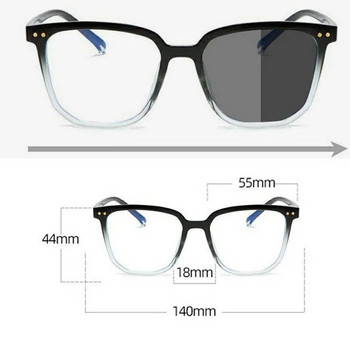 Интелигентни фотохромни очила за късогледство Жени Мъже Ултралеки ретро квадратни минус очила Завършени очила с рецепта Диоптър