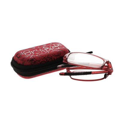 Hot Fashion Ανδρικά Γυαλιά Γυναικείου Σχεδίου ΜΙΝΙ Πτυσσόμενα Μικρά Γυαλιά Σκελετός Μαύρα Μεταλλικά Γυαλιά Με Γνήσιο Κουτί Φορητό