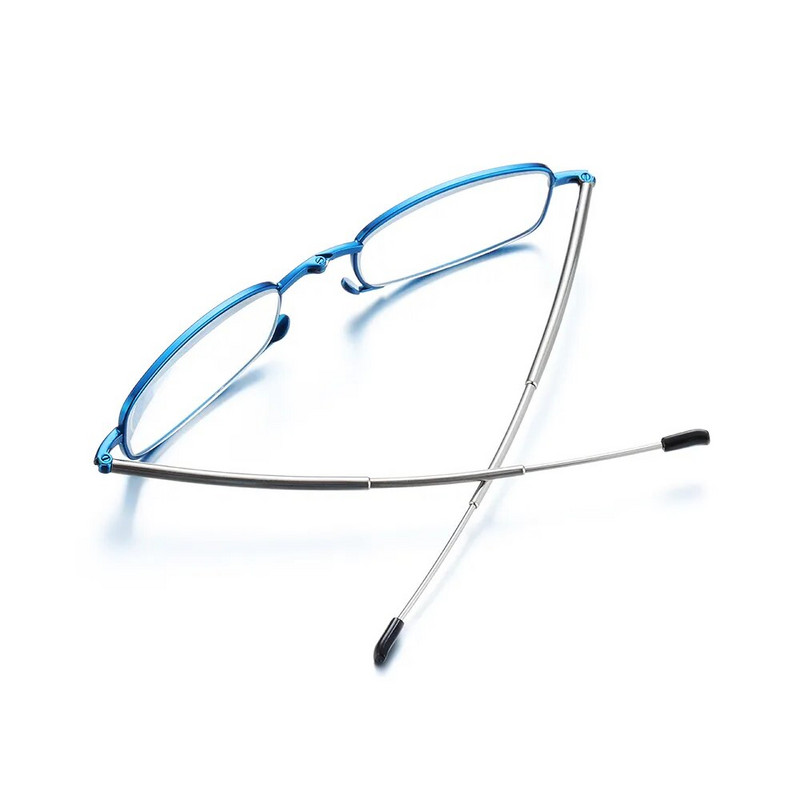 Hot Fashion Ανδρικά Γυαλιά Γυναικείου Σχεδίου ΜΙΝΙ Πτυσσόμενα Μικρά Γυαλιά Σκελετός Μαύρα Μεταλλικά Γυαλιά Με Γνήσιο Κουτί Φορητό