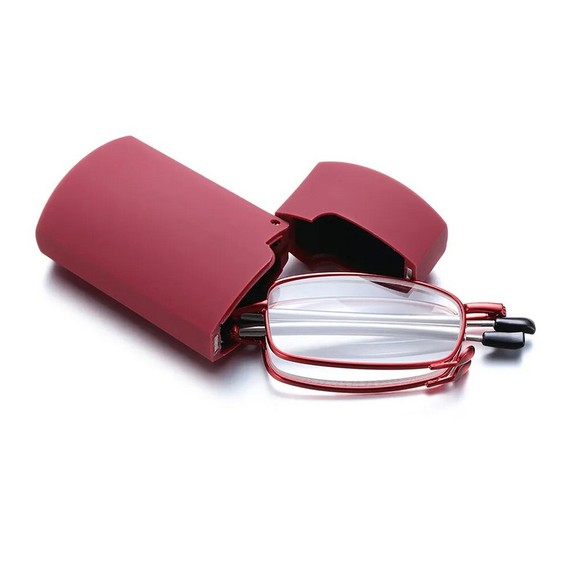 Hot Fashion Ανδρικά Γυαλιά Γυναικείου Σχεδίου ΜΙΝΙ Πτυσσόμενα Μικρά Γυαλιά Σκελετός Μαύρα Μεταλλικά Γυαλιά Με Γνήσιο Κουτί Φορητό