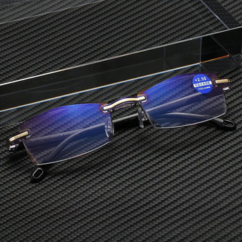Νέα μόδα γυναικεία γυαλιά ανάγνωσης που μπλοκάρουν το μπλε φως: Διαμαντένιες άκρες, χωρίς πλαίσιο και ποιότητα HD! Ανδρικά γυαλιά