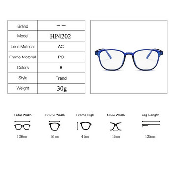 Anti Blue Light Γυαλιά ανάγνωσης Γυαλιά υπολογιστή Γυαλιά Γυαλιά ρετρό Στρογγυλό πλαίσιο Προστασία ματιών Απλό γυαλιά οράσεως Γυναικεία Ανδρικά Unisex