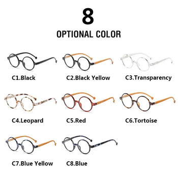 CRIXALIS Ретро кръгли очила за четене за мъже Прозрачни рамки за очила Дамски сини противосветлинни очила Оптични модерни Пресбиопия