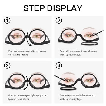 IENJOY Νέα γυαλιά ανάγνωσης μακιγιάζ Πτυσσόμενα γυαλιά μακιγιάζ Μεγεθυντικά καλλυντικά αναγνώστες για γυναικεία γυαλιά μακιγιάζ Διόπτρα 1.0-4.0