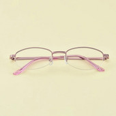 Női rózsaszín félkeretes elegáns olvasószemüvegek fém anya divatos olvasószemüvegek gyanta ultrakönnyű olvasószemüvegek