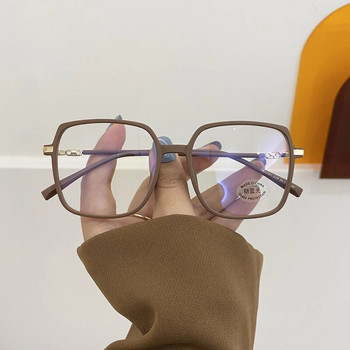 Матирана рамка за очила против синя светлина Улична фотография Модни обикновени стъклени очила Жени Мъже Компютърни очила Визуална грижа