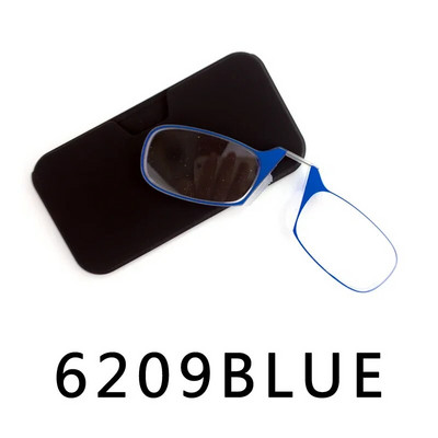 Orrclipes olvasószemüvegek halánték nélkül Férfi Tr90 Focus Plus Hordozható habosított orrszemüvegek Átlátszó szemüvegtok